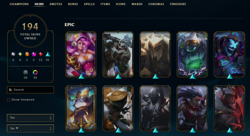 Gold Peak | 160 Champions | 117 Skins | Full Email - Image 4