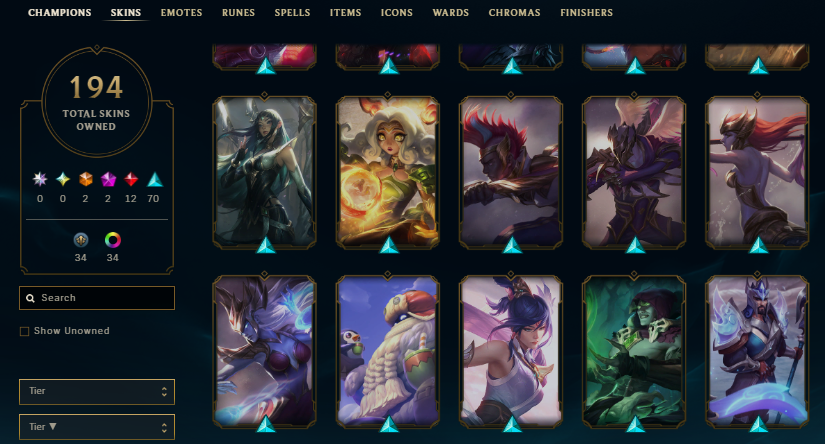 Gold Peak | 160 Champions | 117 Skins | Full Email - Image 9