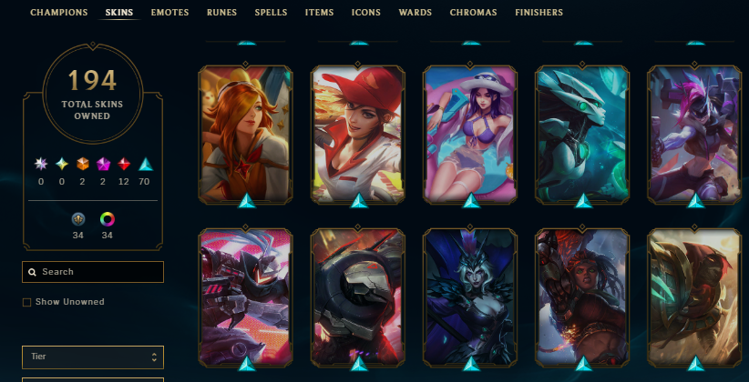 Gold Peak | 160 Champions | 117 Skins | Full Email - Image 8