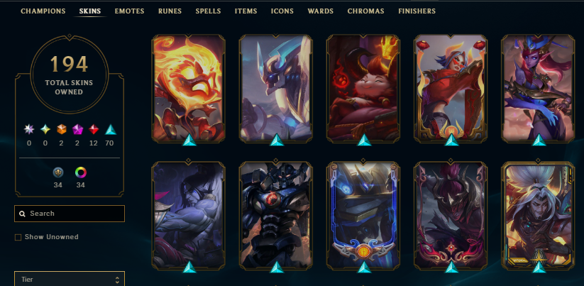 Gold Peak | 160 Champions | 117 Skins | Full Email - Image 7