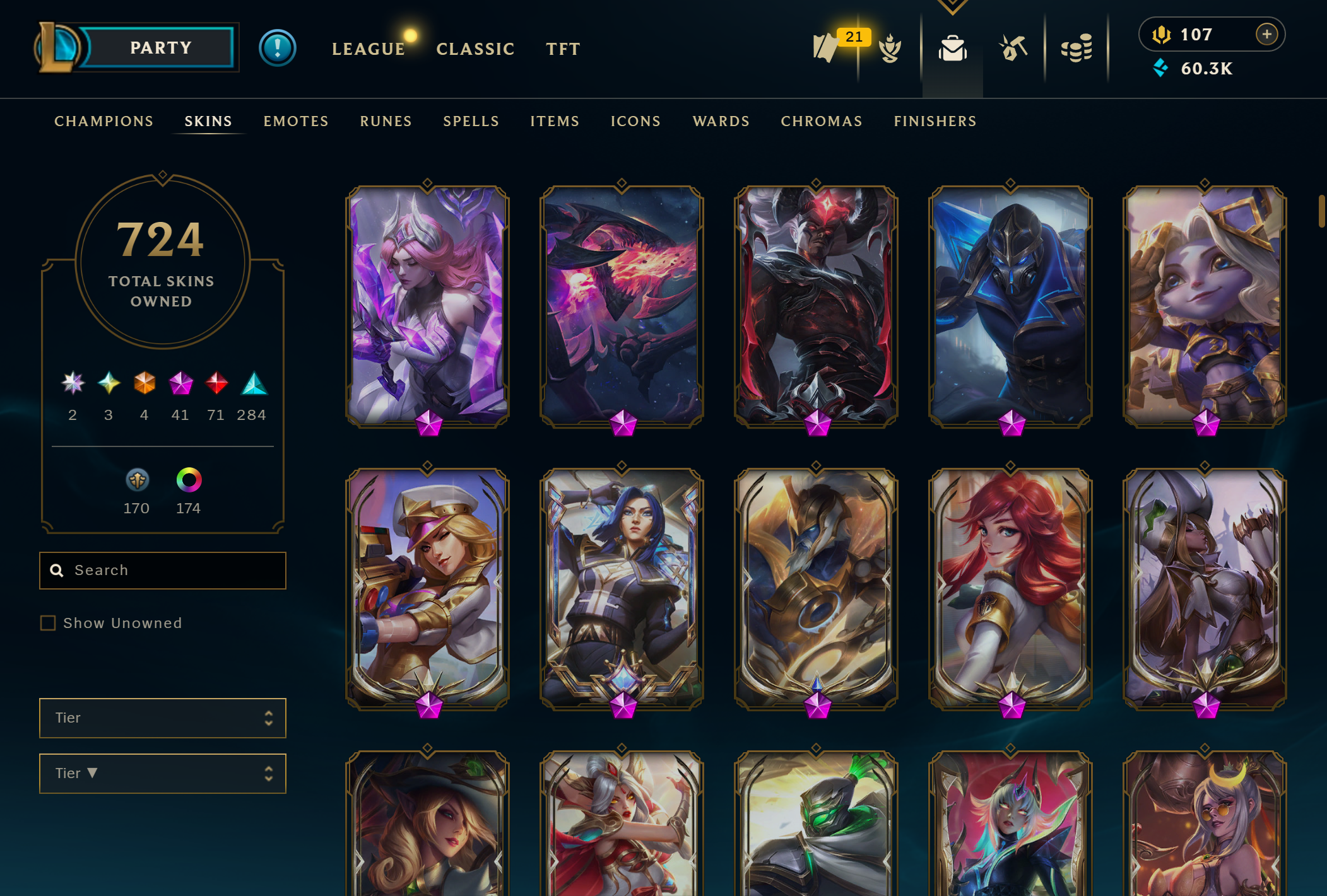 Diamond Peak | 151 Champions | 724 Skins | 71 Legendary Skins | Full Email - Image 10