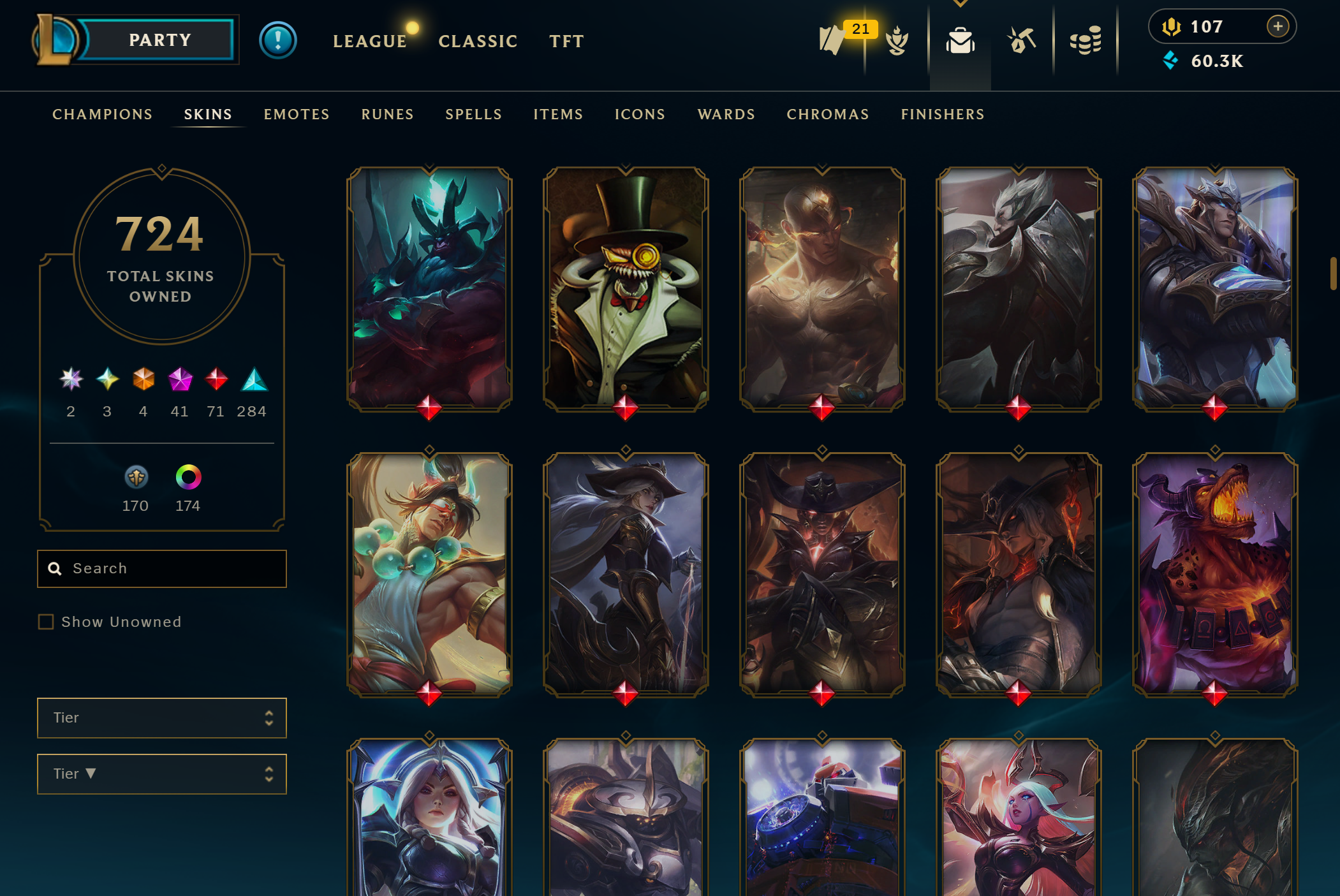 Diamond Peak | 151 Champions | 724 Skins | 71 Legendary Skins | Full Email - Image 15