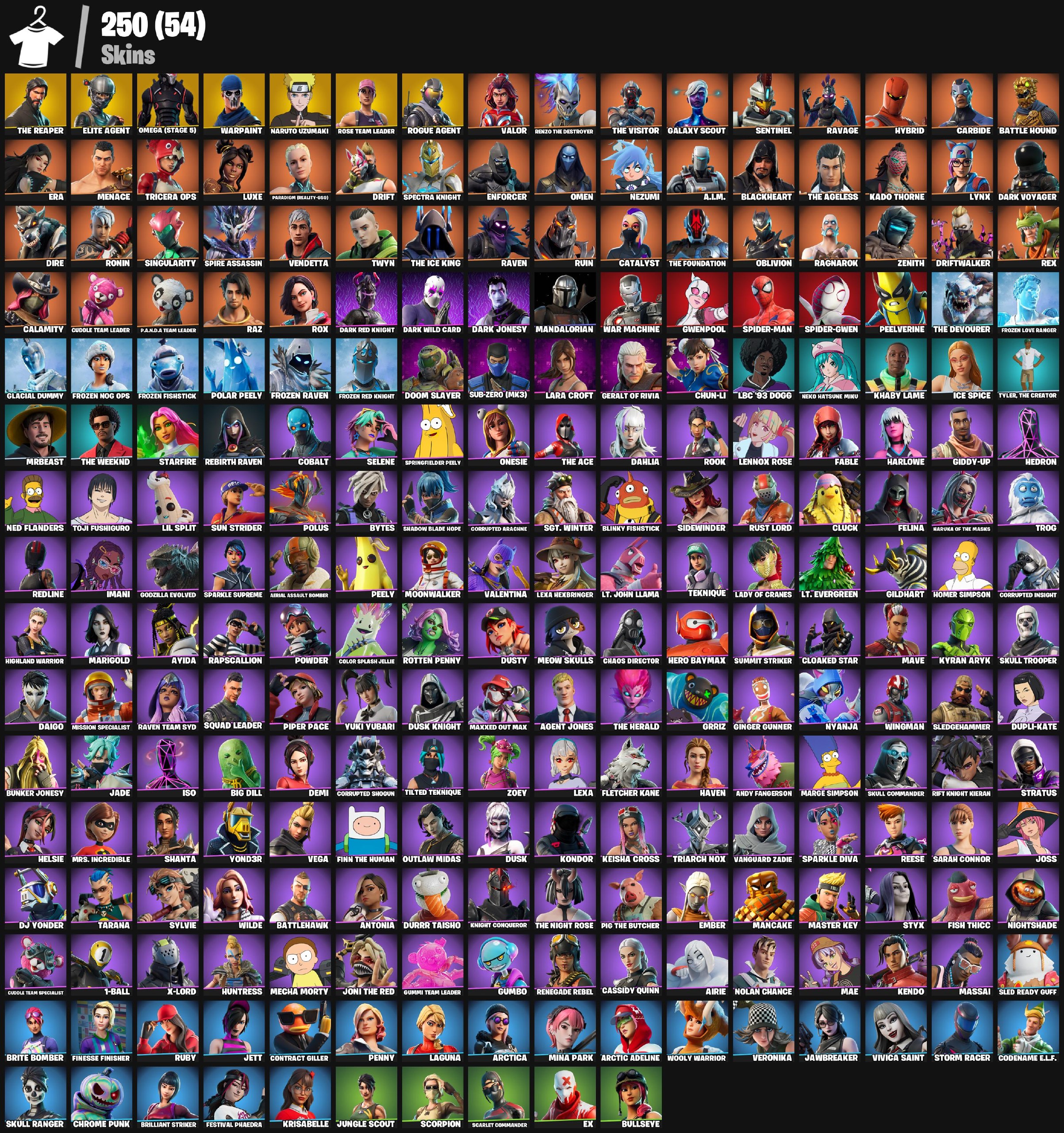 The Reaper | Omega | 250 Skins | Level 2824 | Full Email - Image 5