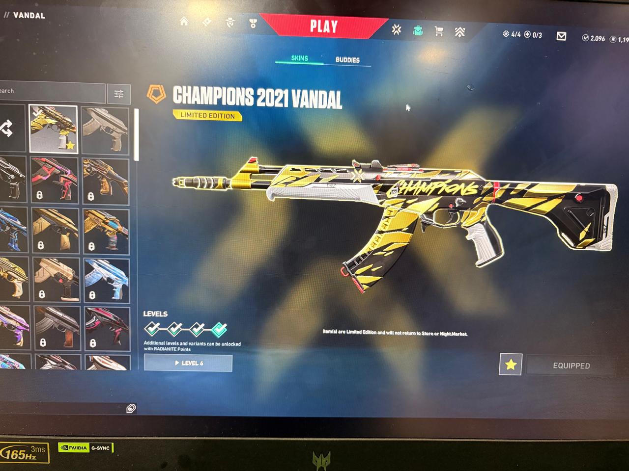 PC | Diamond Peak | Champions 2021 Vandal | 59 Skins | Full Email