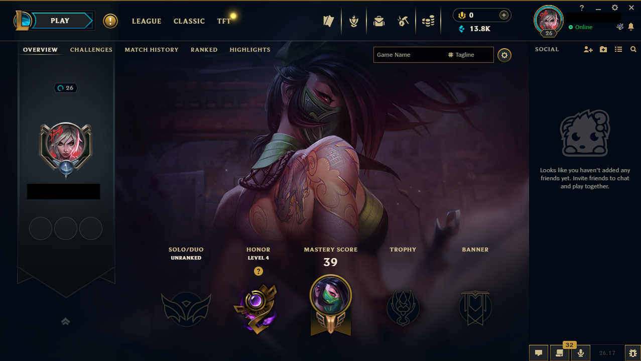 Unranked | 13880 Blue Essence