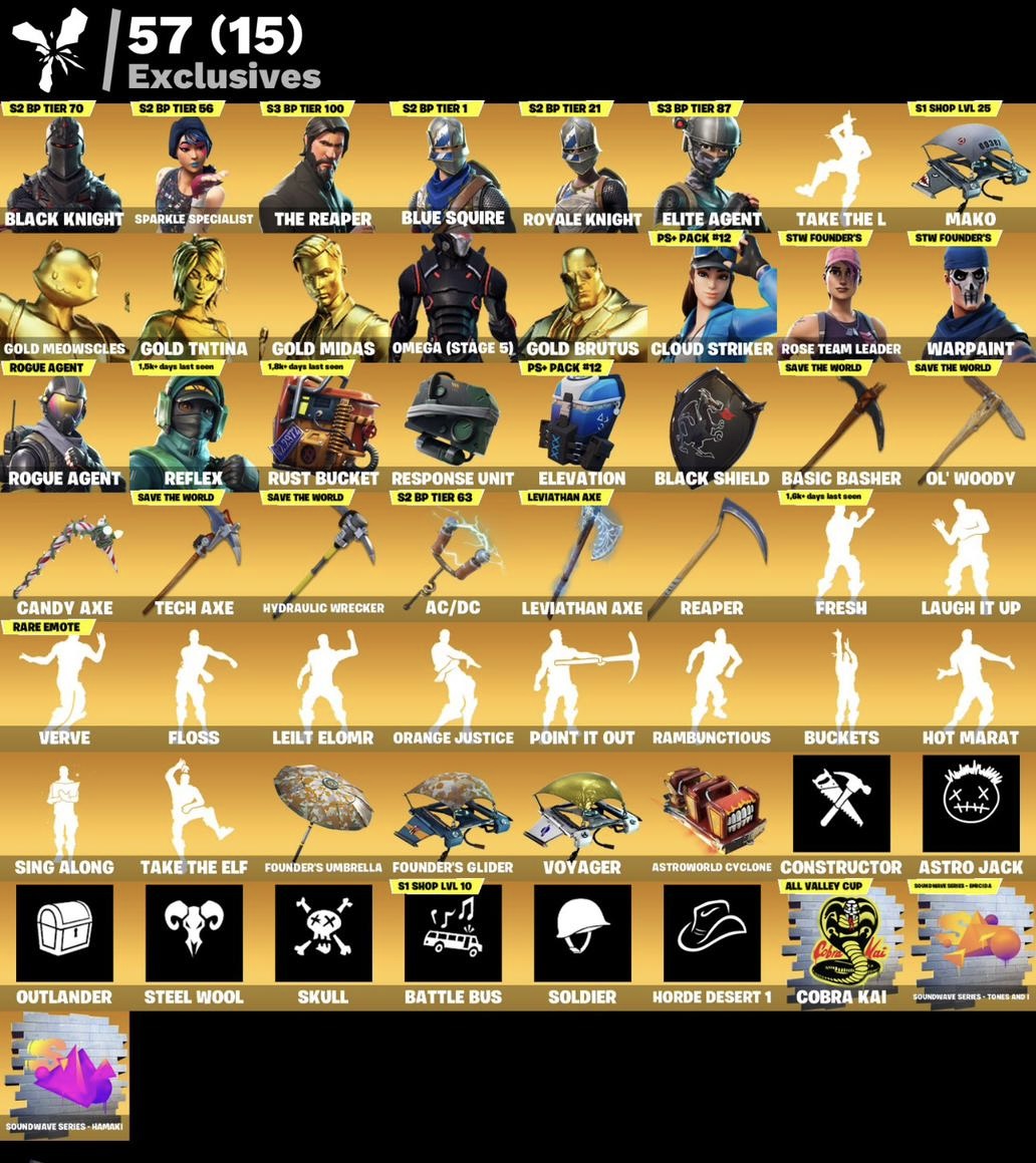 PC | 196 Skins | Black Knight + The Reaper | Full Email | STW - Image 5