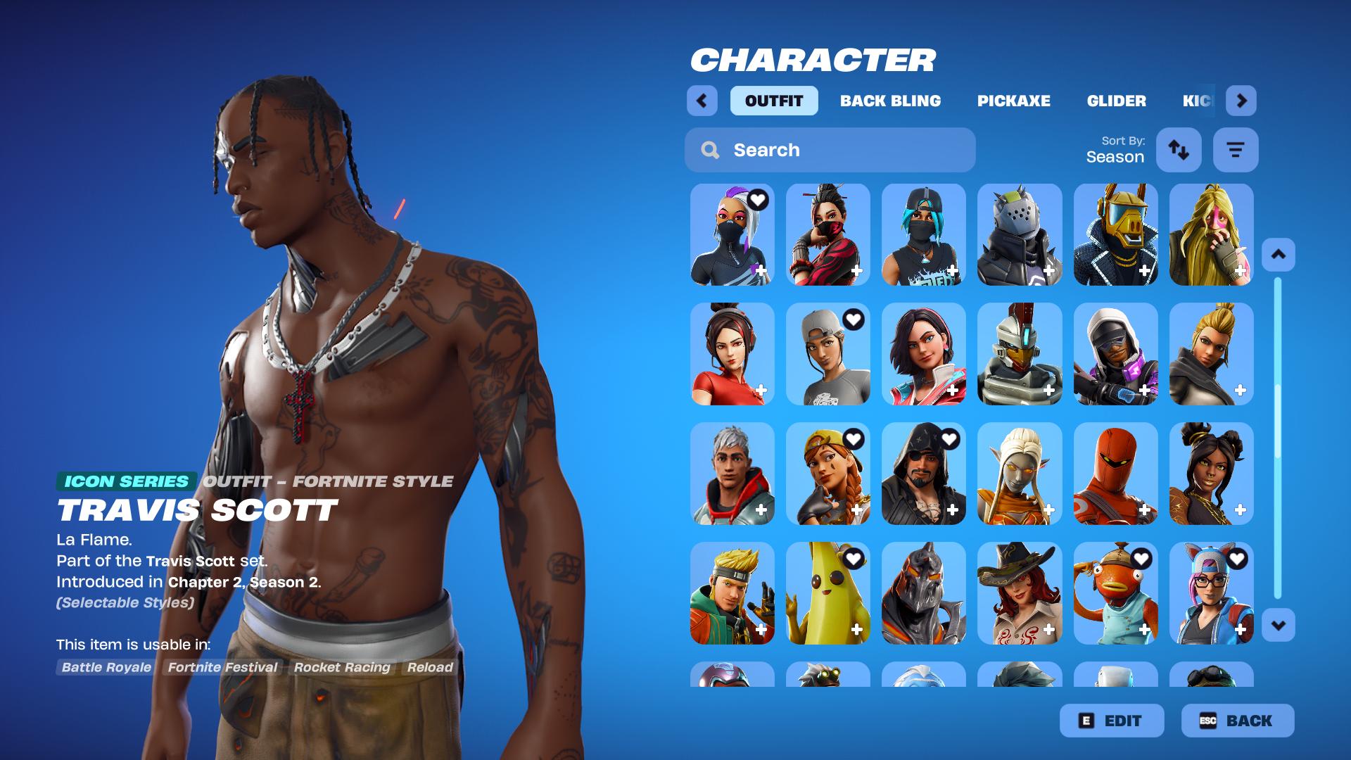 Stacked Chapter 1 Season 2 OG Account | 131 Skins | Active STW Founders Pack (Free V-Bucks) | Complete Travis Scott Set - Image 3