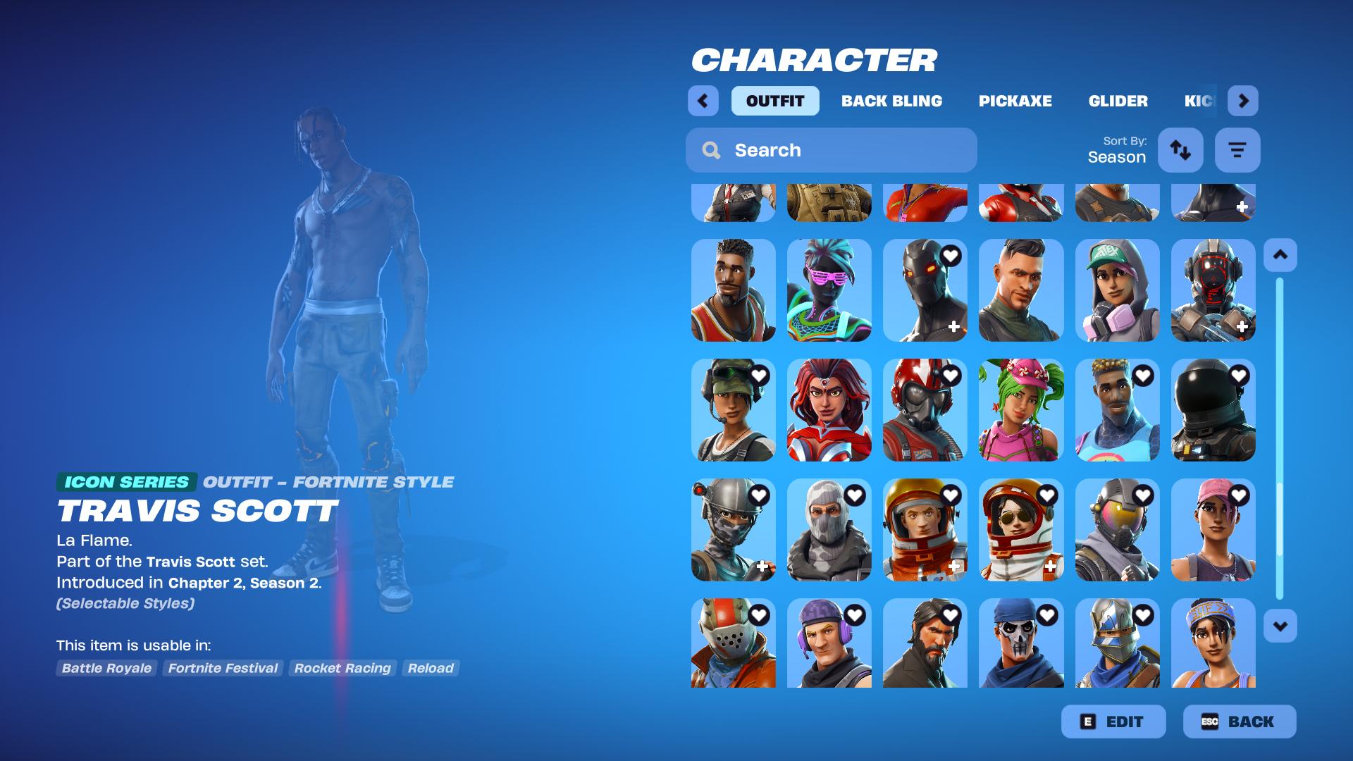 Stacked Chapter 1 Season 2 OG Account | 131 Skins | Active STW Founders Pack (Free V-Bucks) | Complete Travis Scott Set - Image 5