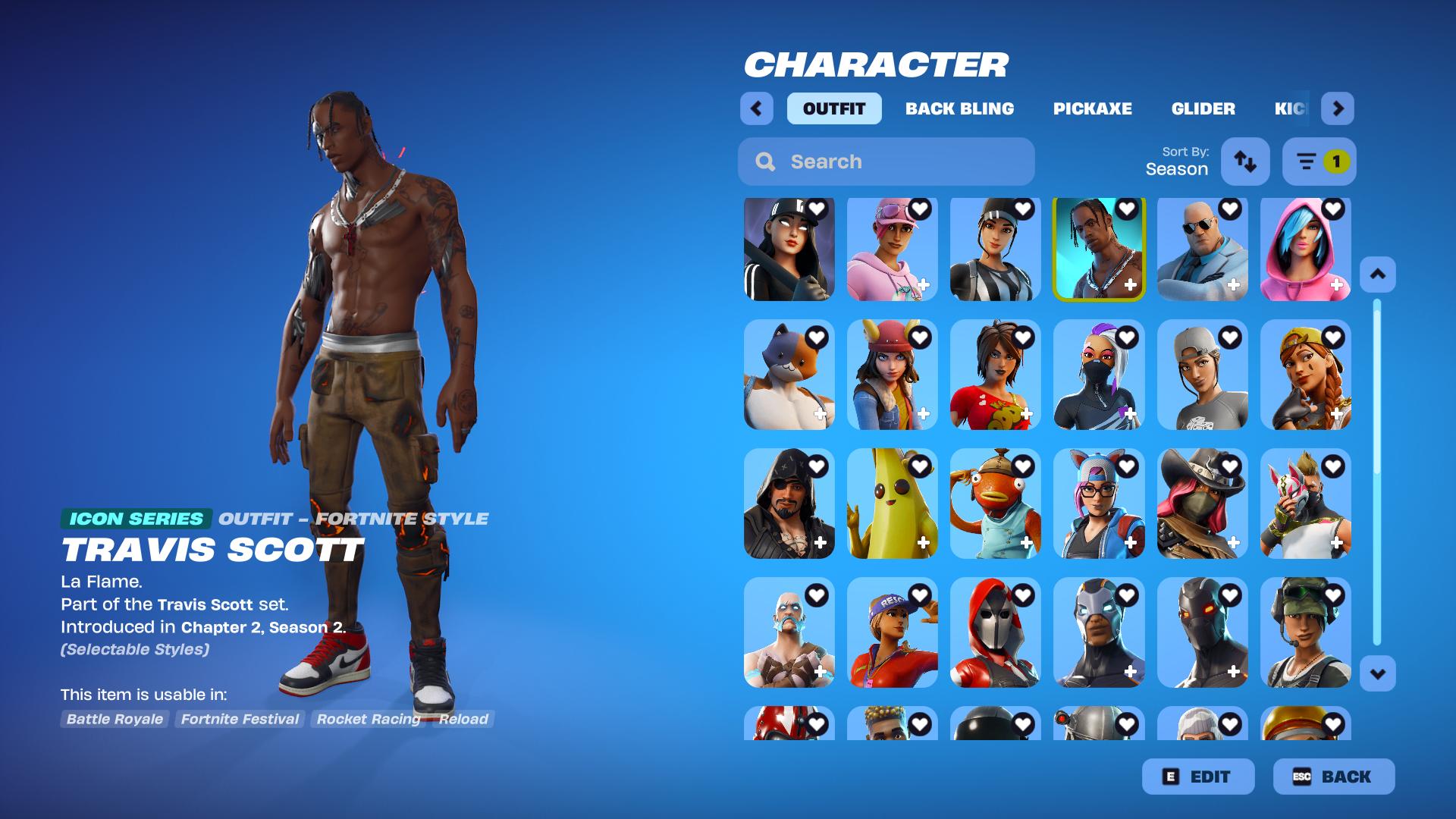Stacked Chapter 1 Season 2 OG Account | 131 Skins | Active STW Founders Pack (Free V-Bucks) | Complete Travis Scott Set - Image 24