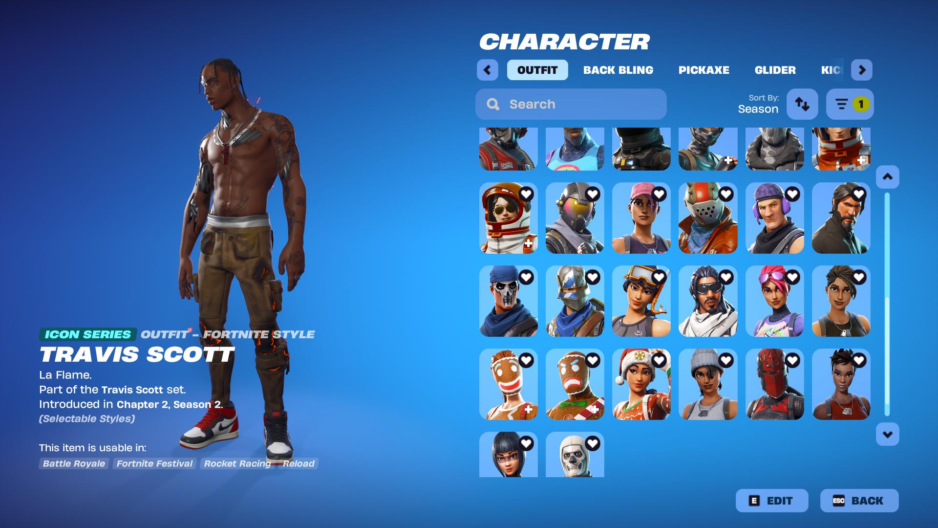 Stacked Chapter 1 Season 2 OG Account | 131 Skins | Active STW Founders Pack (Free V-Bucks) | Complete Travis Scott Set - Image 25