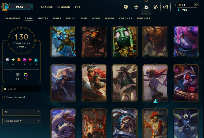 Gold Peak | 159 Champions | 100 Skins | Full Email - Image 3