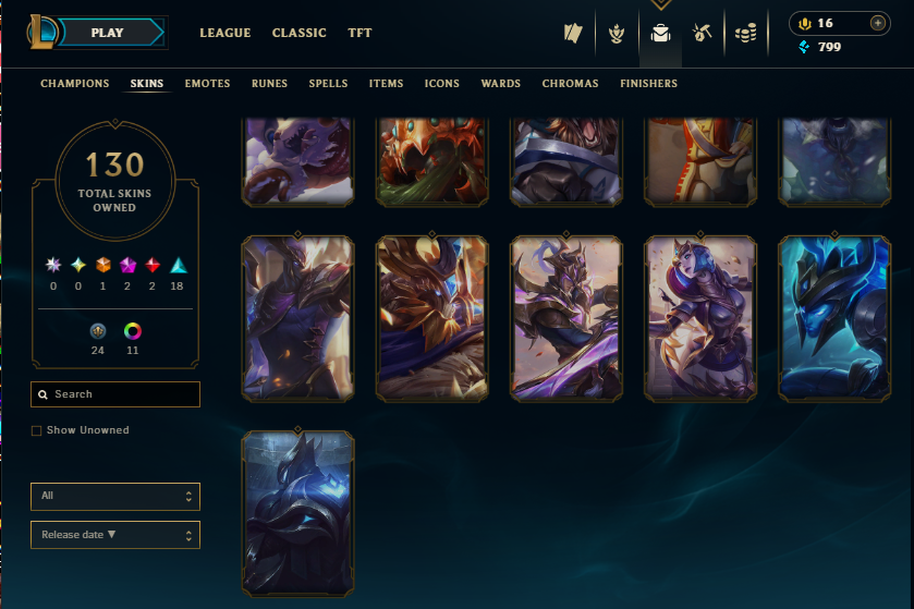 Gold Peak | 159 Champions | 100 Skins | Full Email - Image 4