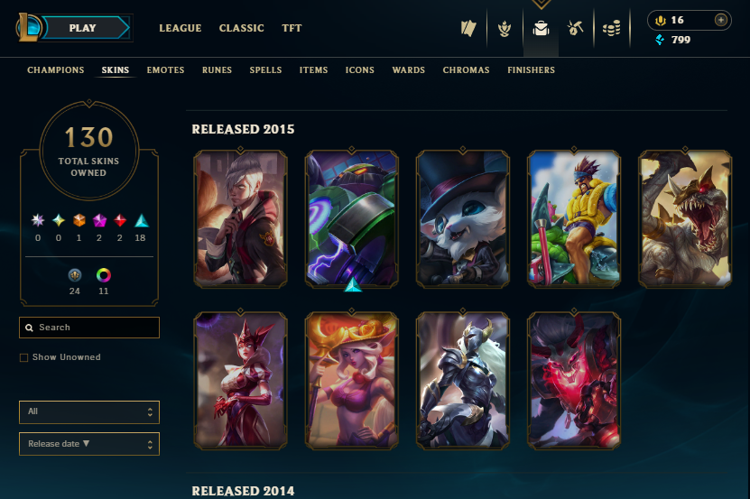 Gold Peak | 159 Champions | 100 Skins | Full Email - Image 10