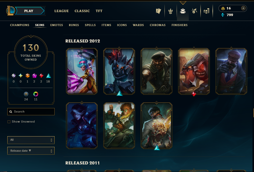 Gold Peak | 159 Champions | 100 Skins | Full Email - Image 12
