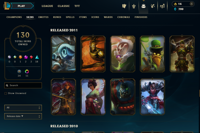 Gold Peak | 159 Champions | 100 Skins | Full Email - Image 13