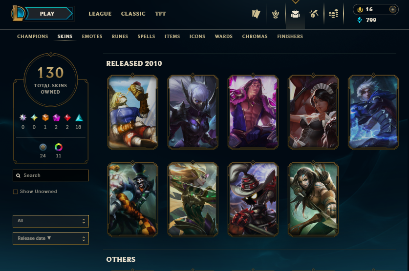 Gold Peak | 159 Champions | 100 Skins | Full Email - Image 14