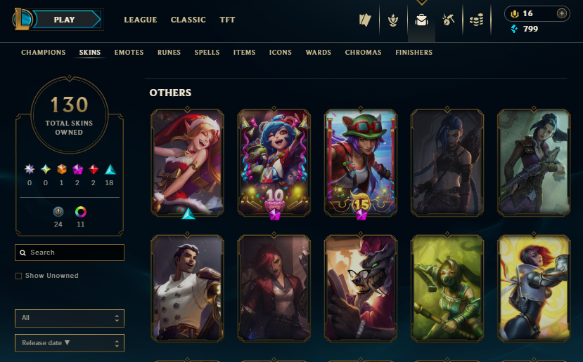 Gold Peak | 159 Champions | 100 Skins | Full Email - Image 15