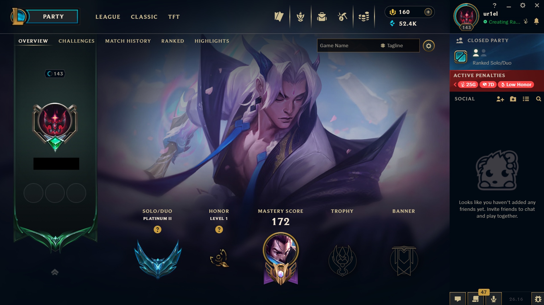Platinum II | 74 Champions | 57 Skins