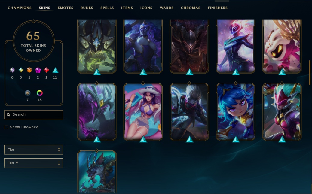 69 Champions | 65 Skins | 1 Legendary Skins - Image 3