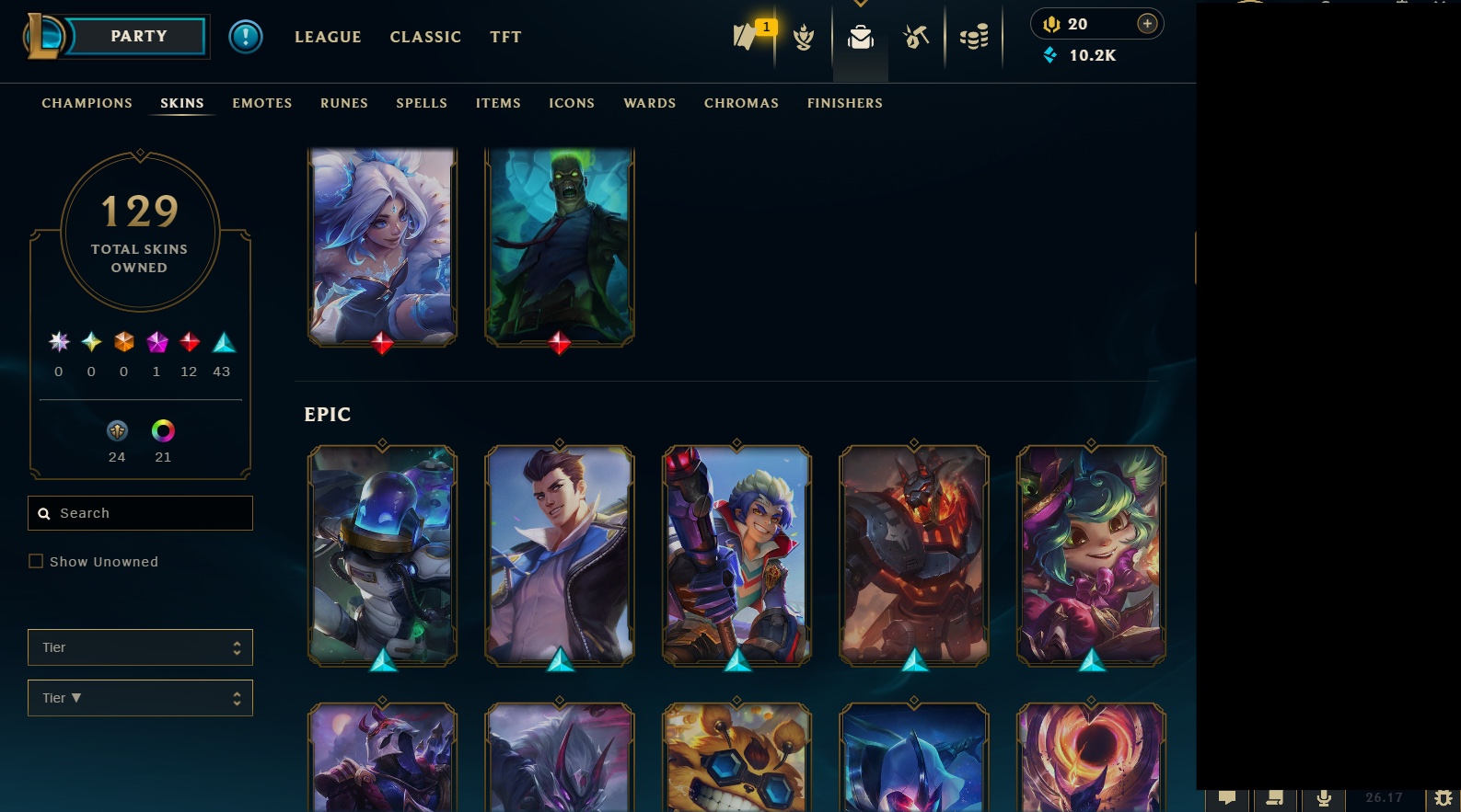 Platinum Peak | 173 Champions | 129 Skins | 12 Legendary Skins | Full Email - Image 4