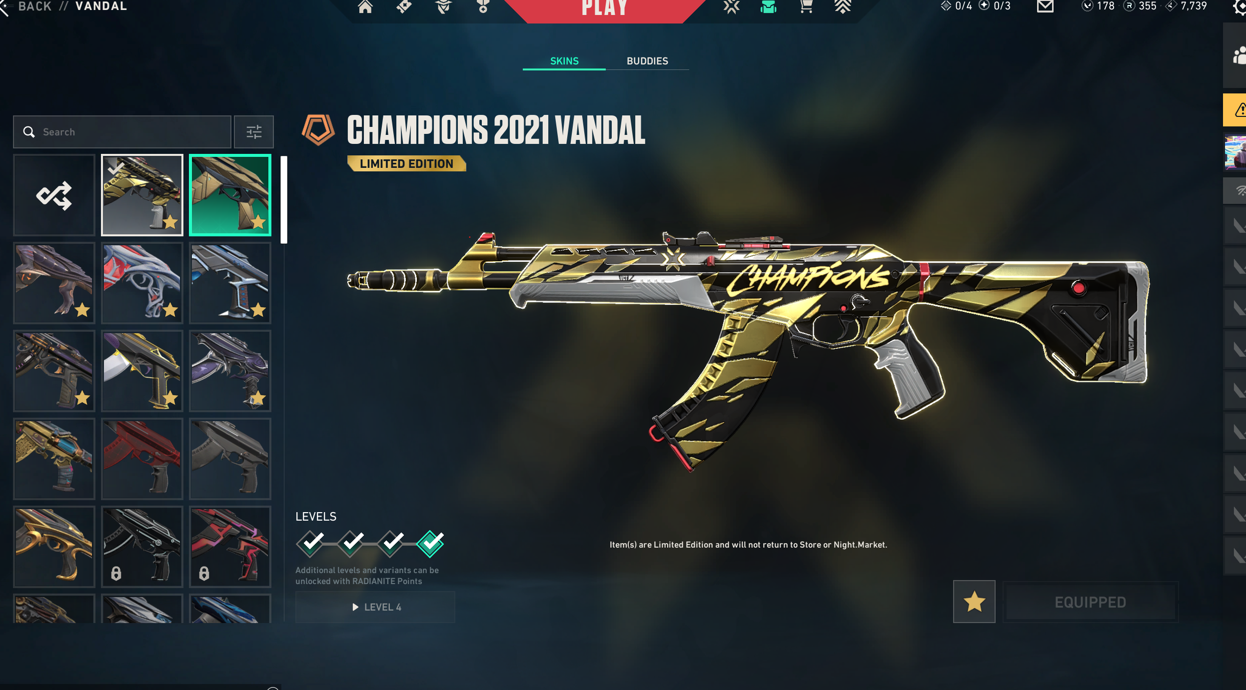 PC | Ascendant Peak | Recon Balisong | Champions 2021 Vandal | 59 Skins | Full Email