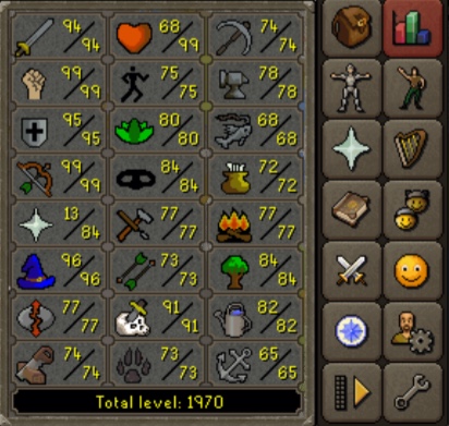 1971 Total | 121 Combat | Quest Cape