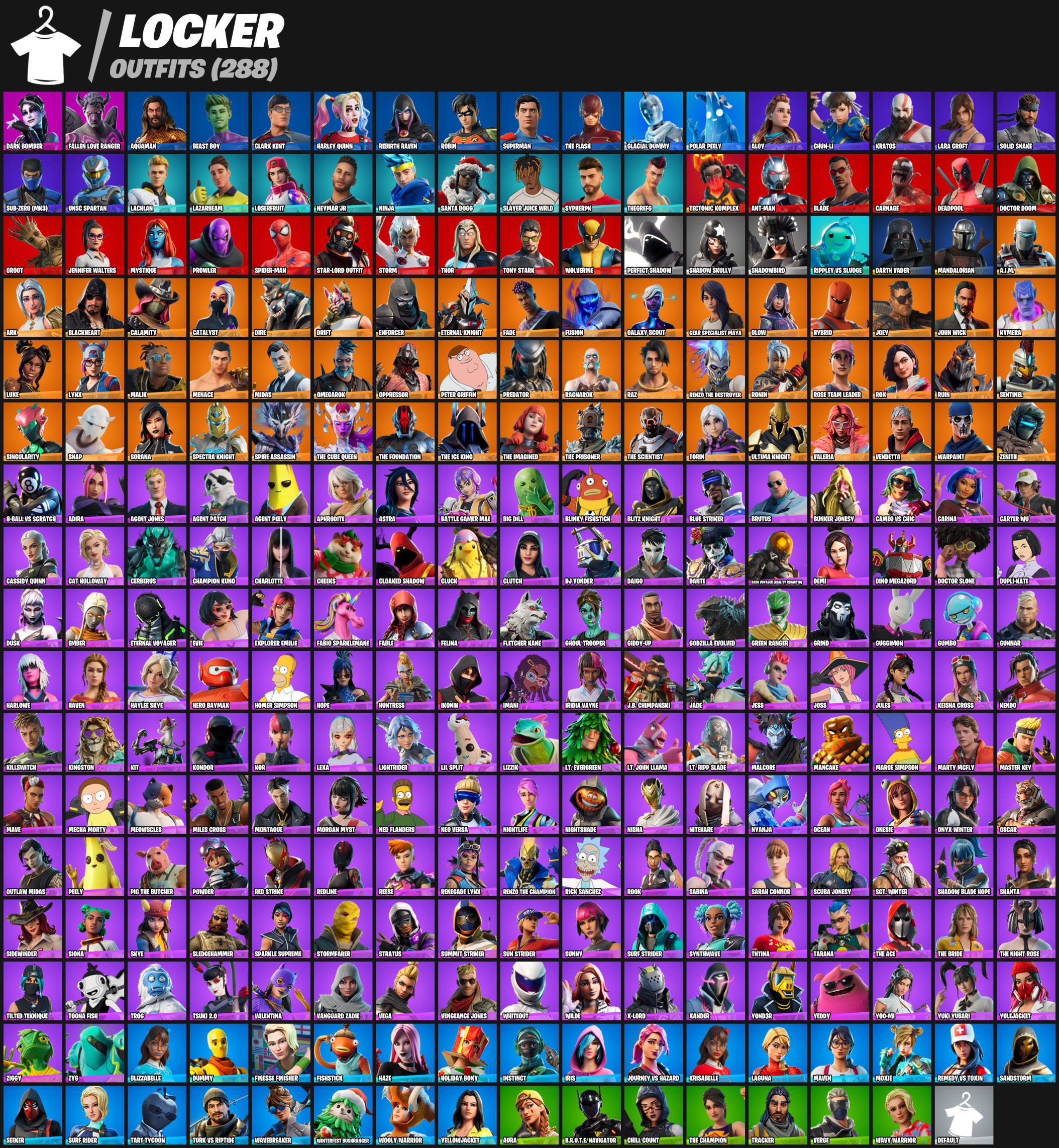 Surf Strider | Blue Striker | 288 Skins | Chapter 1 Season 5 | Level 3960 | Full Email - Image 5