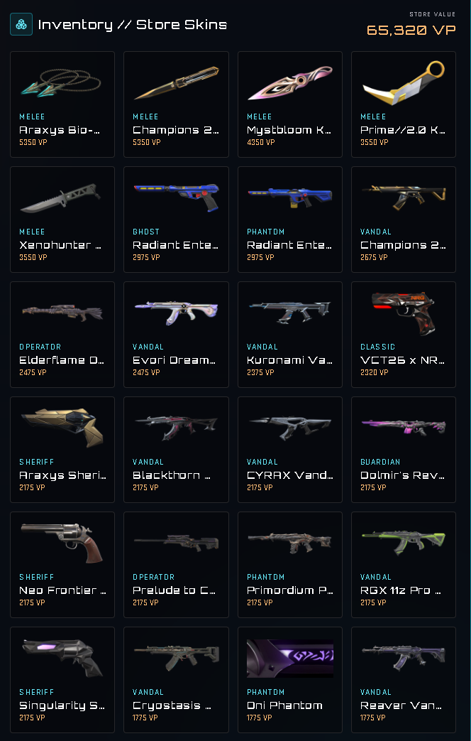 PC | Platinum Peak | Champions 2025 Butterfly Knife + Vandal | 64 Skins | Full Email - Image 3