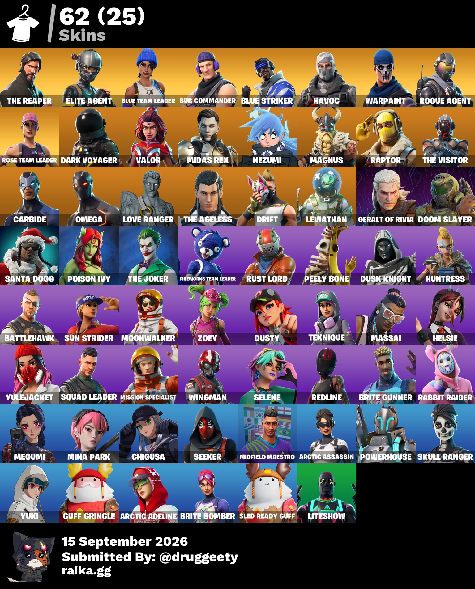 Reaper | Omega | Elite Agent | Doomsayer | 65 Skins | Level 592 | Full Email - Image 8