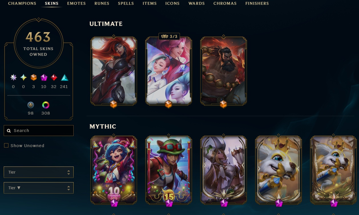 T1 Exalted Finisher | Urf the Manatee | Medieval Twitch | 173 Champions | 468 Skins | Full Email - Image 5