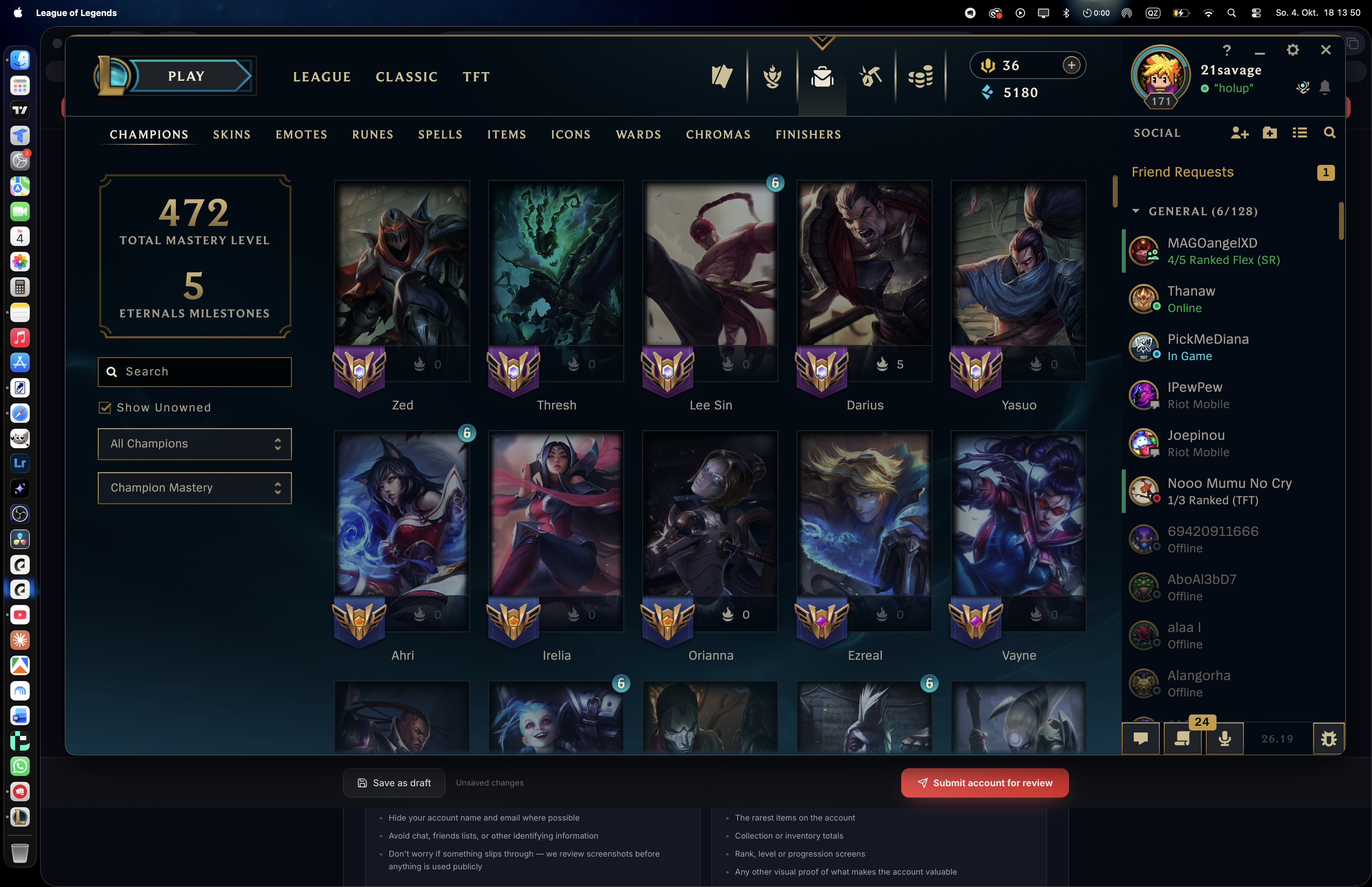 Silver Peak | Riot Kayle | Elementalist Lux | 152 Champions | 115 Skins | Full Email - Image 9