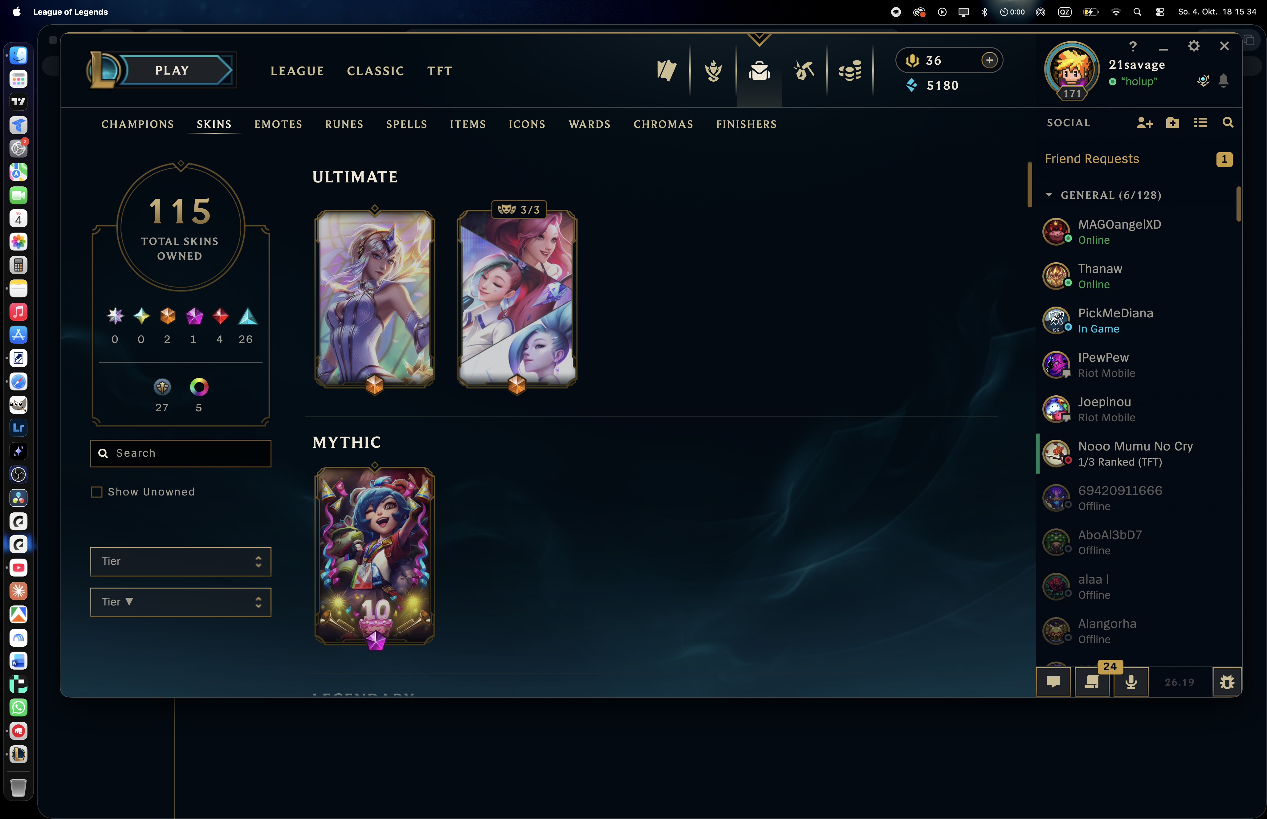 Silver Peak | Riot Kayle | Elementalist Lux | 152 Champions | 115 Skins | Full Email - Image 10