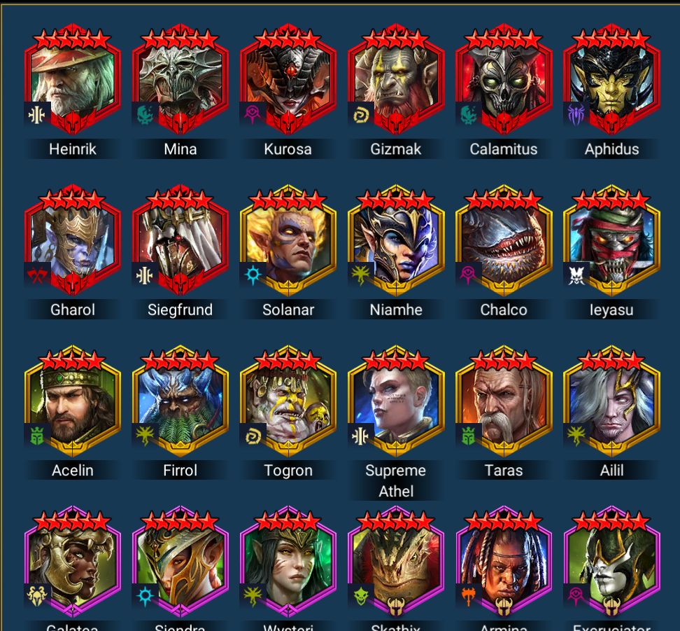 Level 100 | 9 Mythic Relics | Tibias, Lens, Stars, Covetus, Hiltx2, Heartx2, Deathdealer | 17 Mythical, 345 Legendary Champions - Image 4