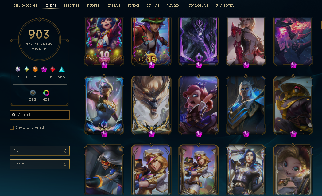 Diamond Peak | Riot Graves | Riot Blitzcrank | 170 Champions | 903 Skins - Image 7