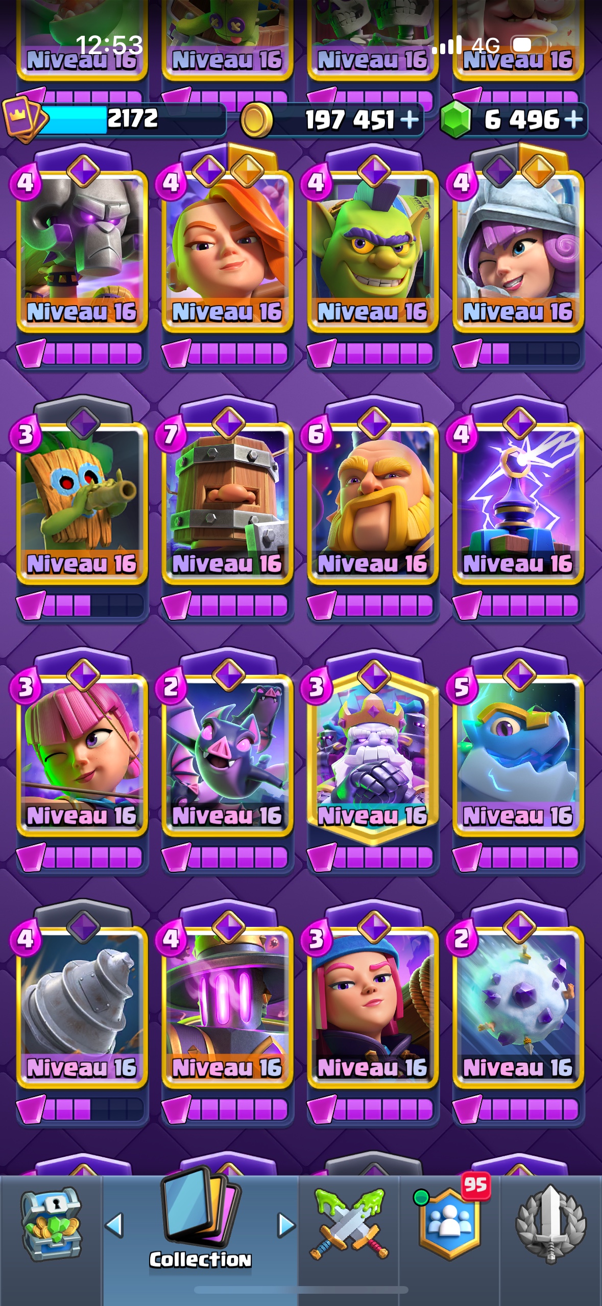 King Tower 16  |71 Level 16 Cards | 35 Evolutions | 4600 Gems  - Image 10