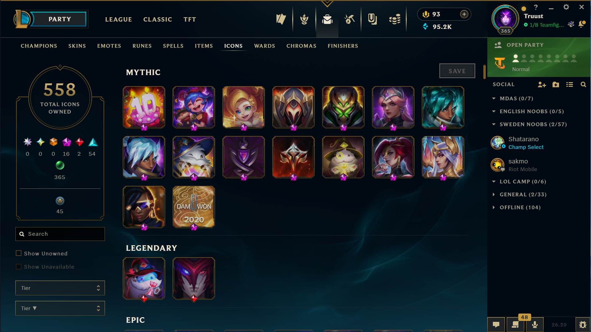 Platinum Peak | Hextech Sion | Young Ryze | 172 Champions | 633 Skins - Image 3