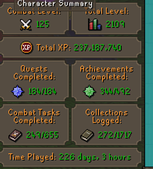 2109 Total | 125 Combat | Quest Cape | Infernal Cape - Image 3