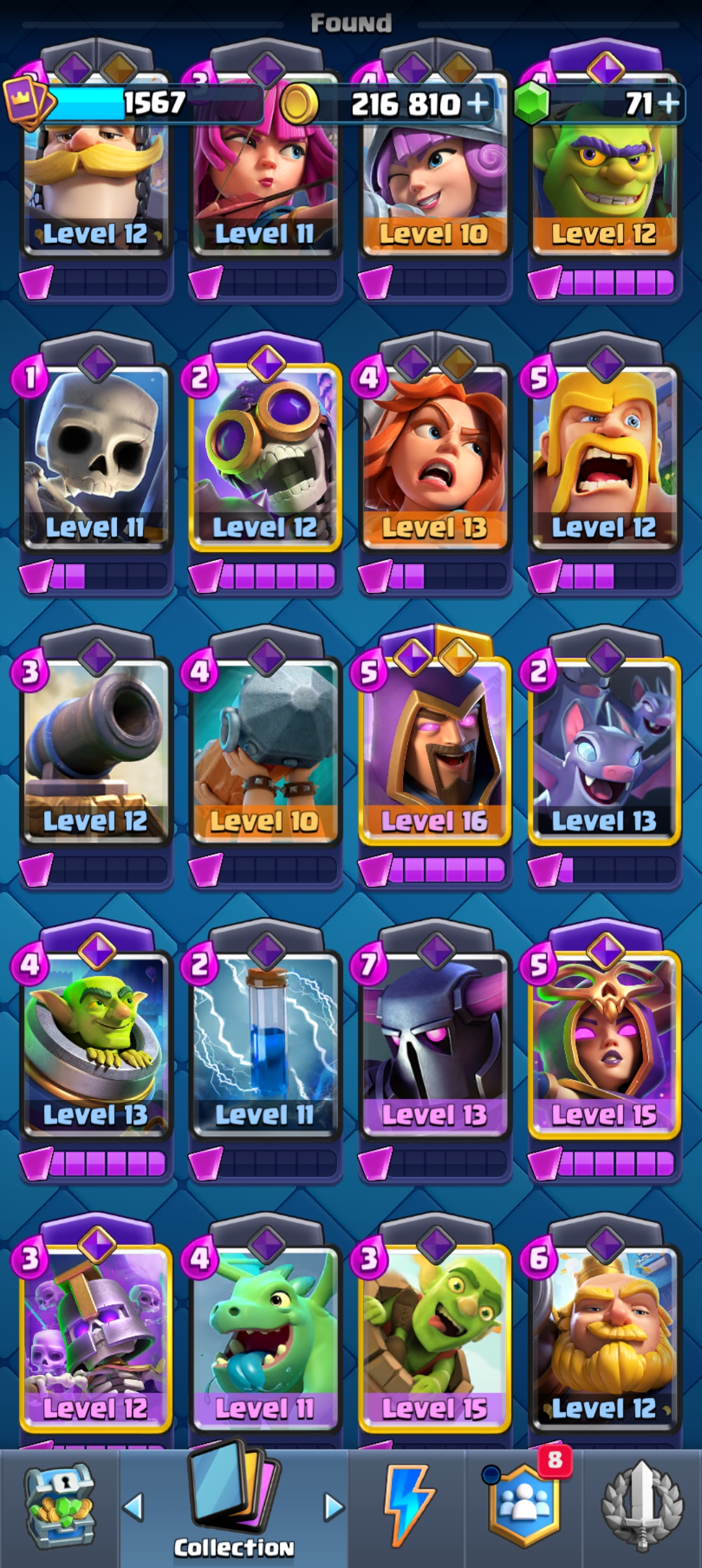 KT 14 | 11400 Trophies | 2 Level 16 Cards | 11 Evolutions | 71 Gems - Image 3