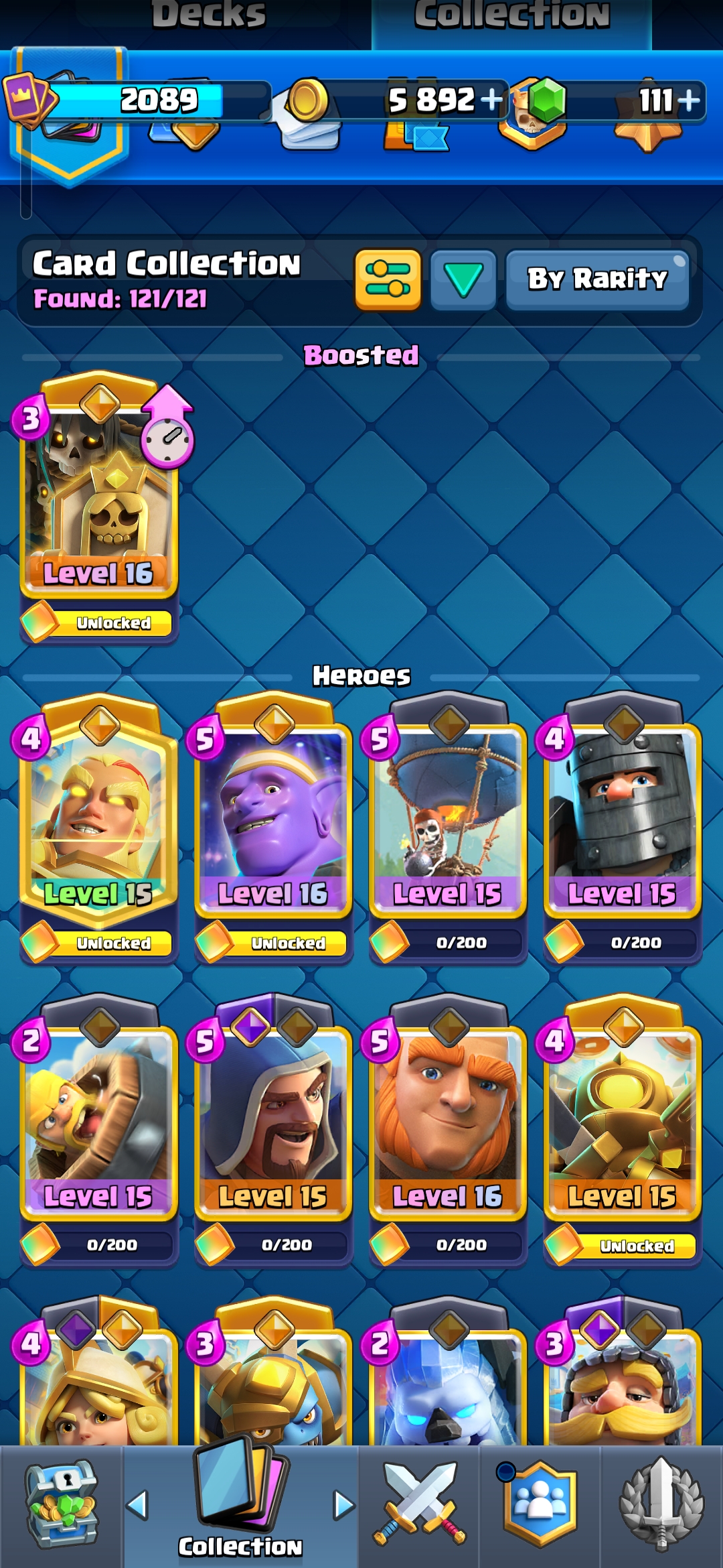 KT 16 | 91 Level 16 Cards | 11 Evolutions | 12760 Trophies - Image 3