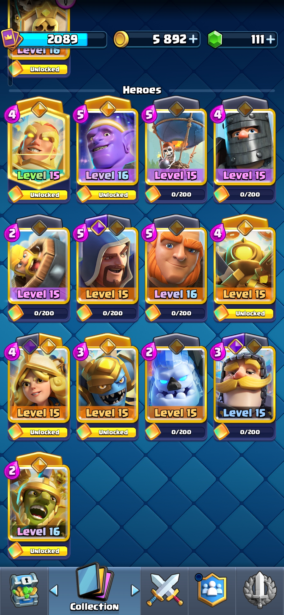 KT 16 | 91 Level 16 Cards | 11 Evolutions | 12760 Trophies - Image 5