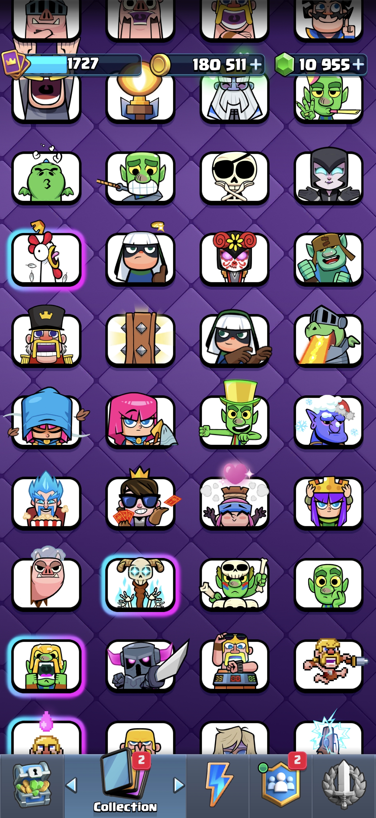 King Tower 16 | 22 Level 16 Cards | 21 Evolutions | 123/123 Unlocked | 6107 Wins  - Image 3