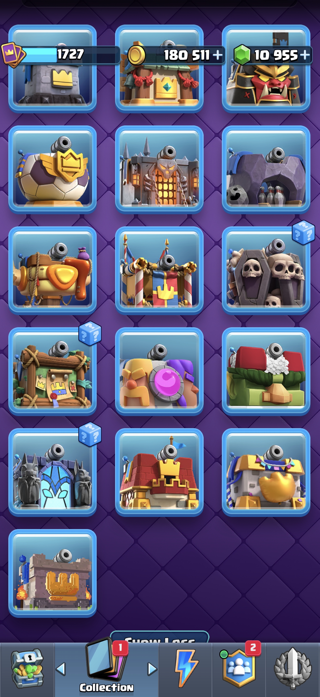 King Tower 16 | 22 Level 16 Cards | 21 Evolutions | 123/123 Unlocked | 6107 Wins  - Image 6