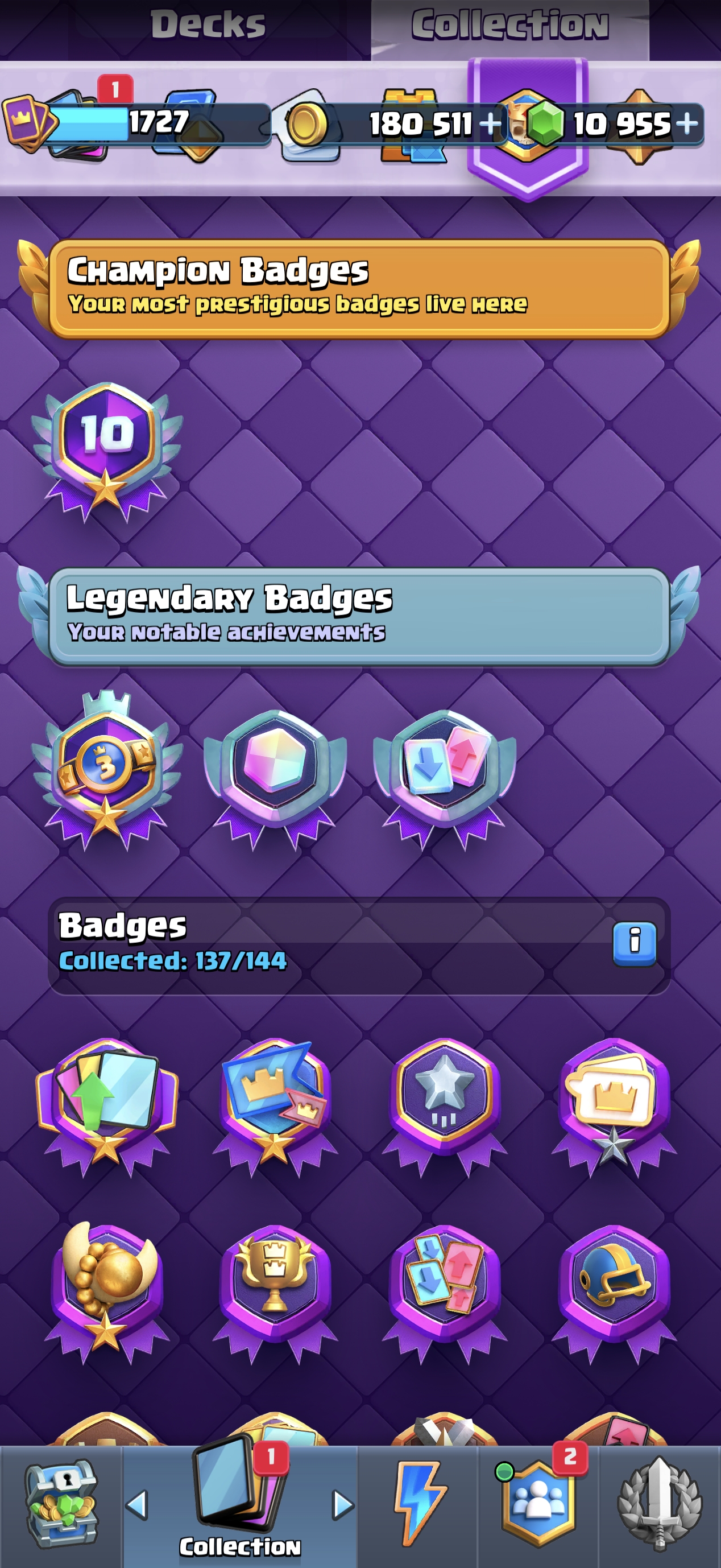 King Tower 16 | 22 Level 16 Cards | 21 Evolutions | 123/123 Unlocked | 6107 Wins  - Image 7