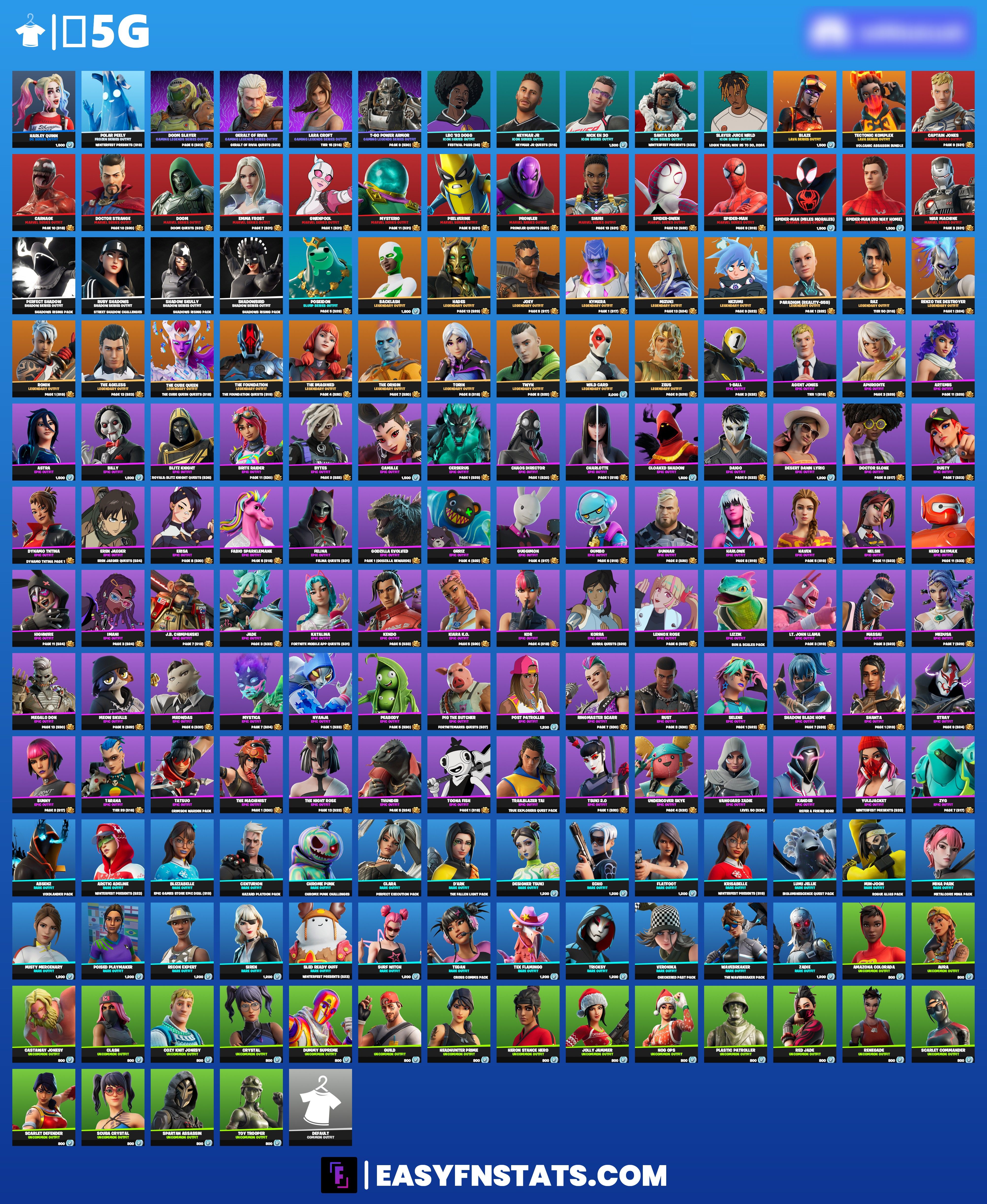 PC | 174 Skins | Neymar Jr + Nick Eh 30 | Full Email