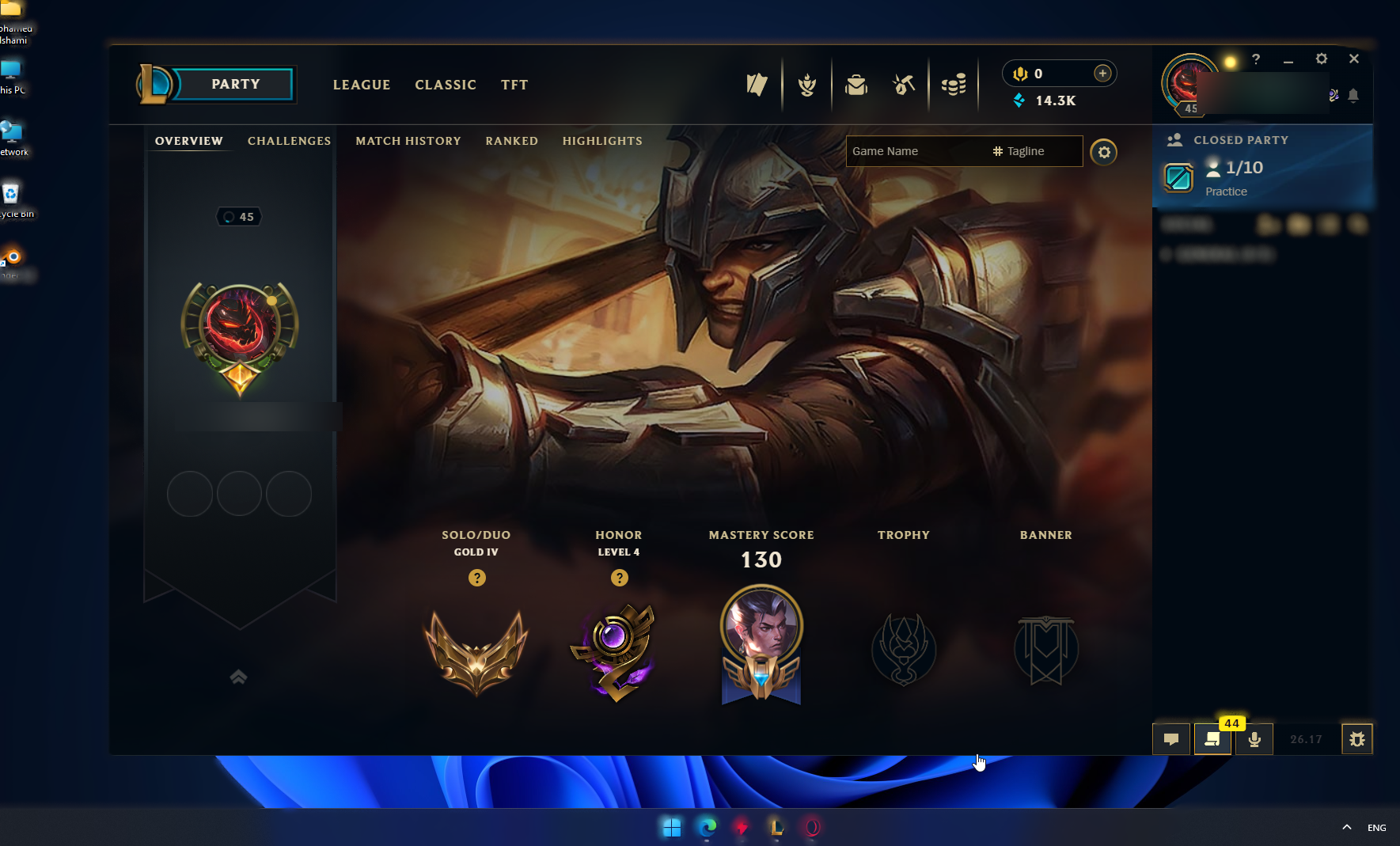 EUW | Gold IV | 9 Skins | Full Email