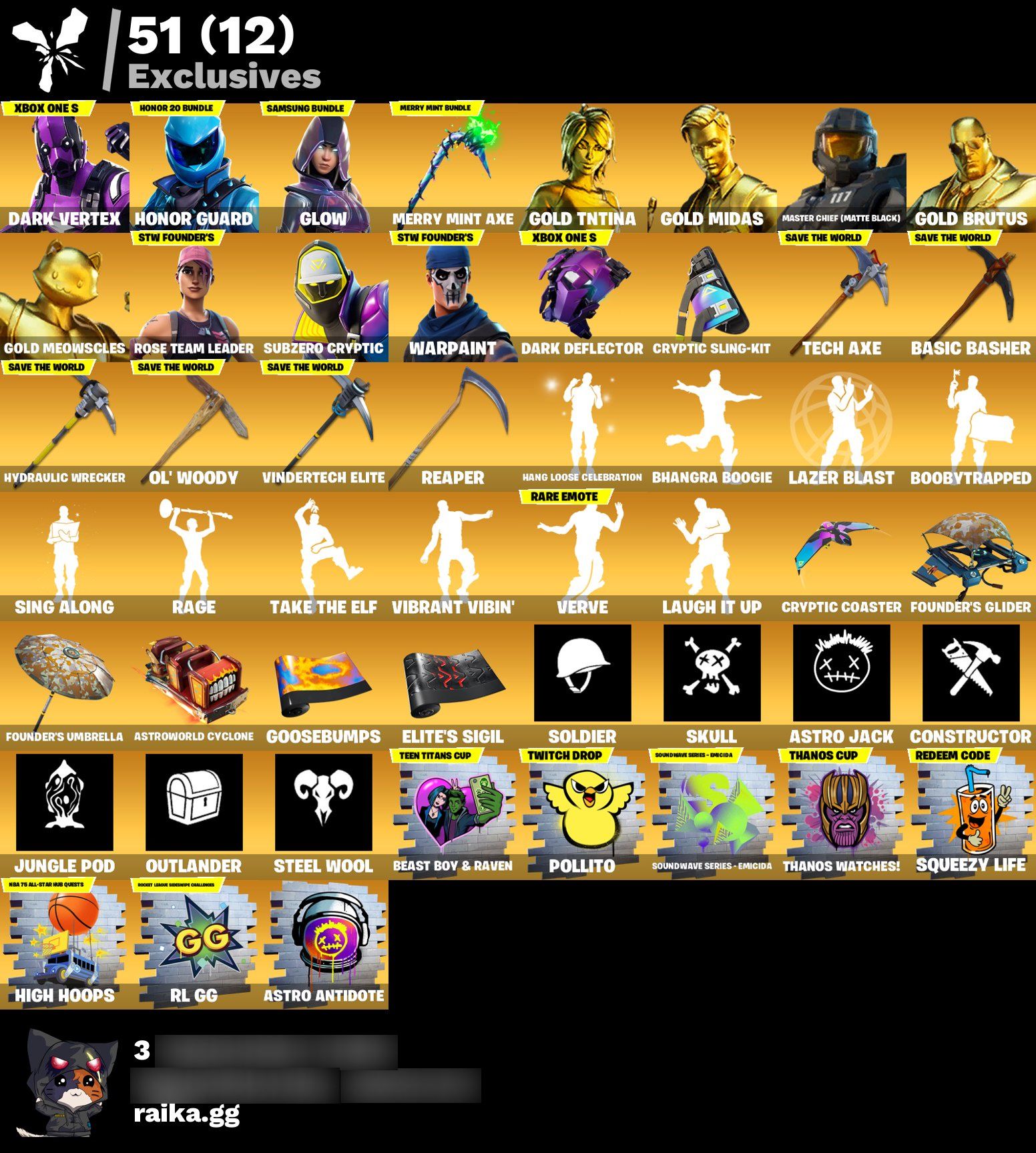 Rose Team Leader | Dark Vertex | 289 Skins | Chapter 1 Season 7 | Level 4173 | Full Email - Image 3