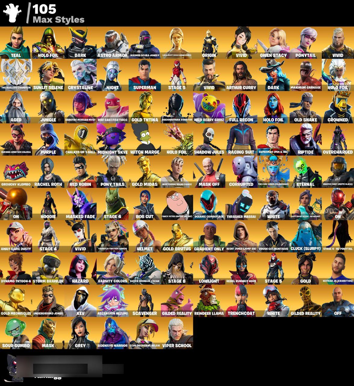 Rose Team Leader | Dark Vertex | 289 Skins | Chapter 1 Season 7 | Level 4173 | Full Email - Image 7