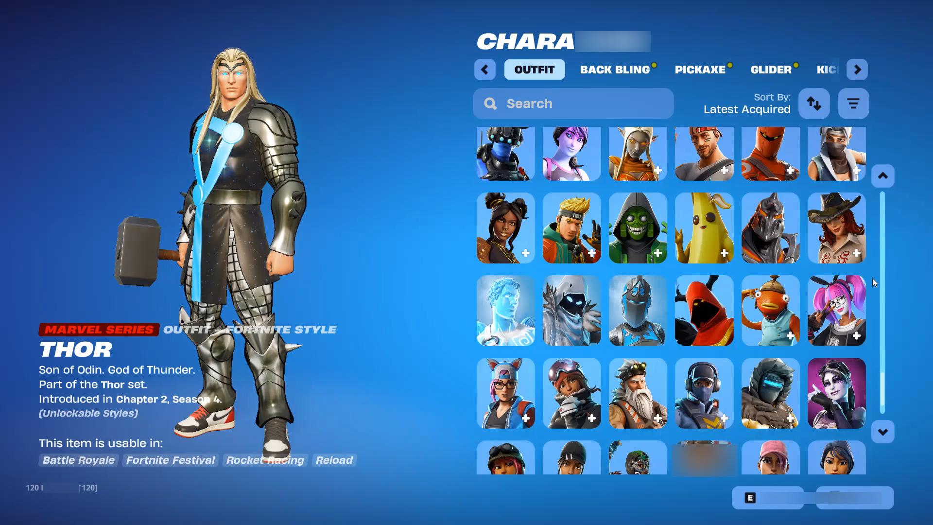 Thor | Carnage | 268 Skins | Level 3457 | Full Email - Image 3