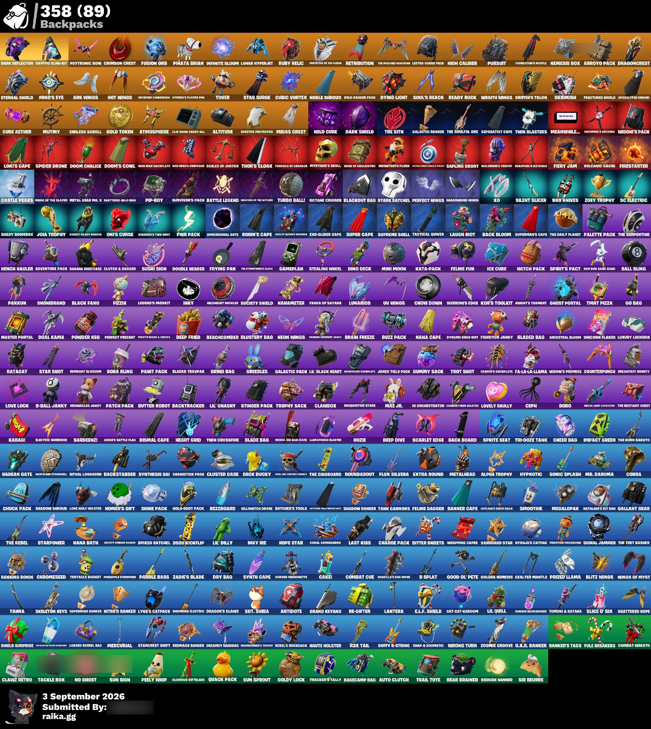 Rose Team Leader | Dark Vertex | 289 Skins | Chapter 1 Season 7 | Level 4173 | Full Email - Image 10