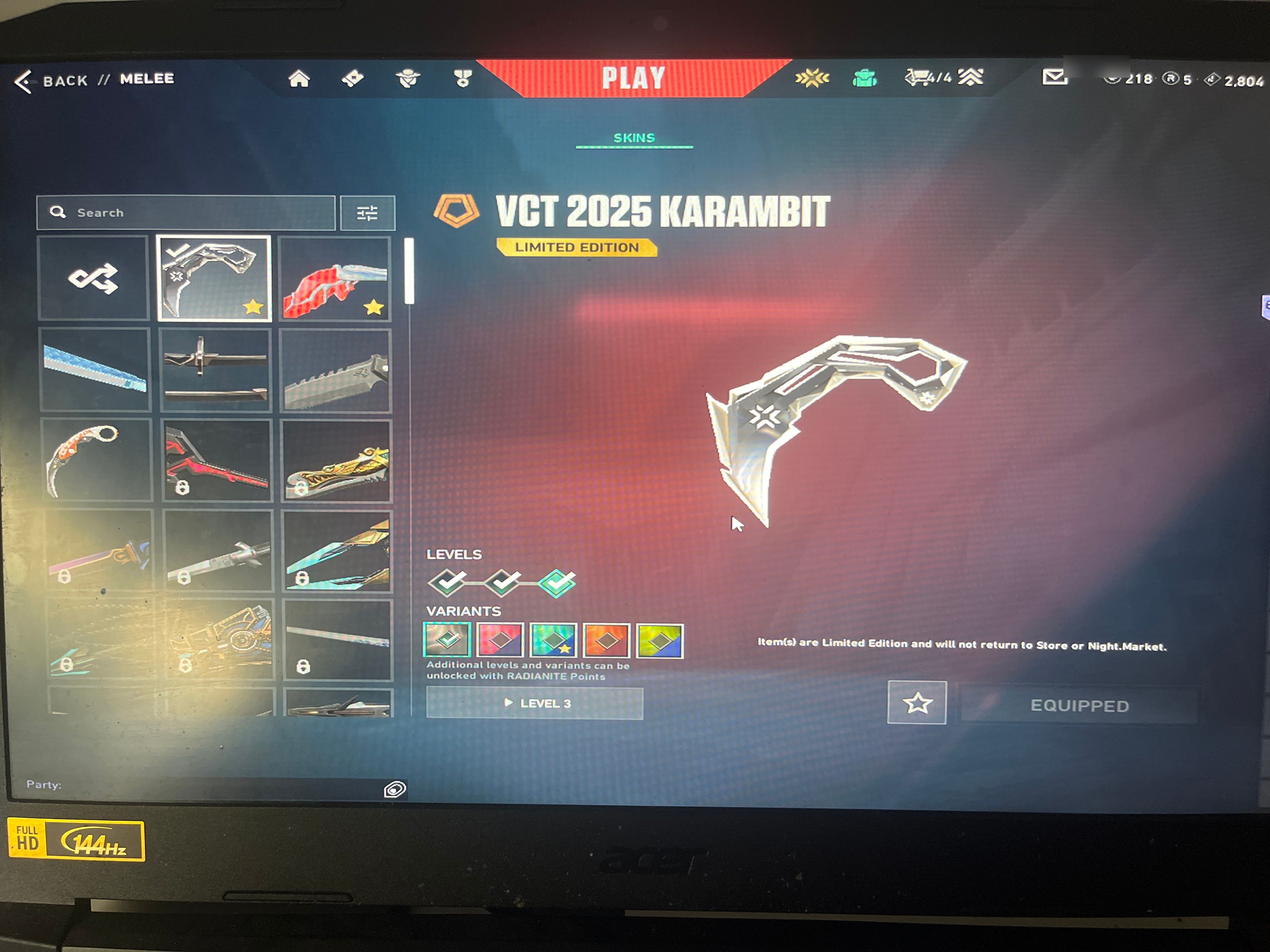 PC | Platinum Peak | Gaia's Fury | Forsaken Vandal | 35 Skins
